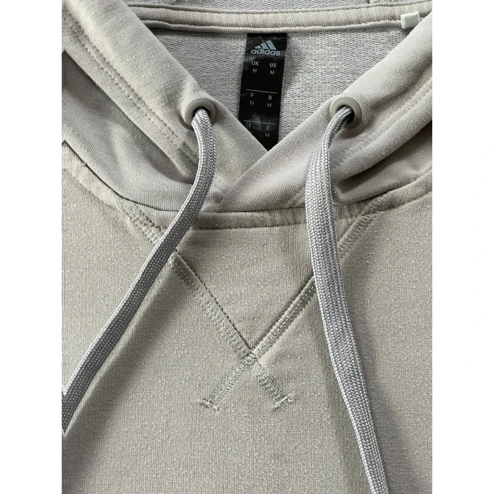 Adidas Mens Medium Grey Aeroready Hoodie Lightweight Pullover H47658 Athleisure